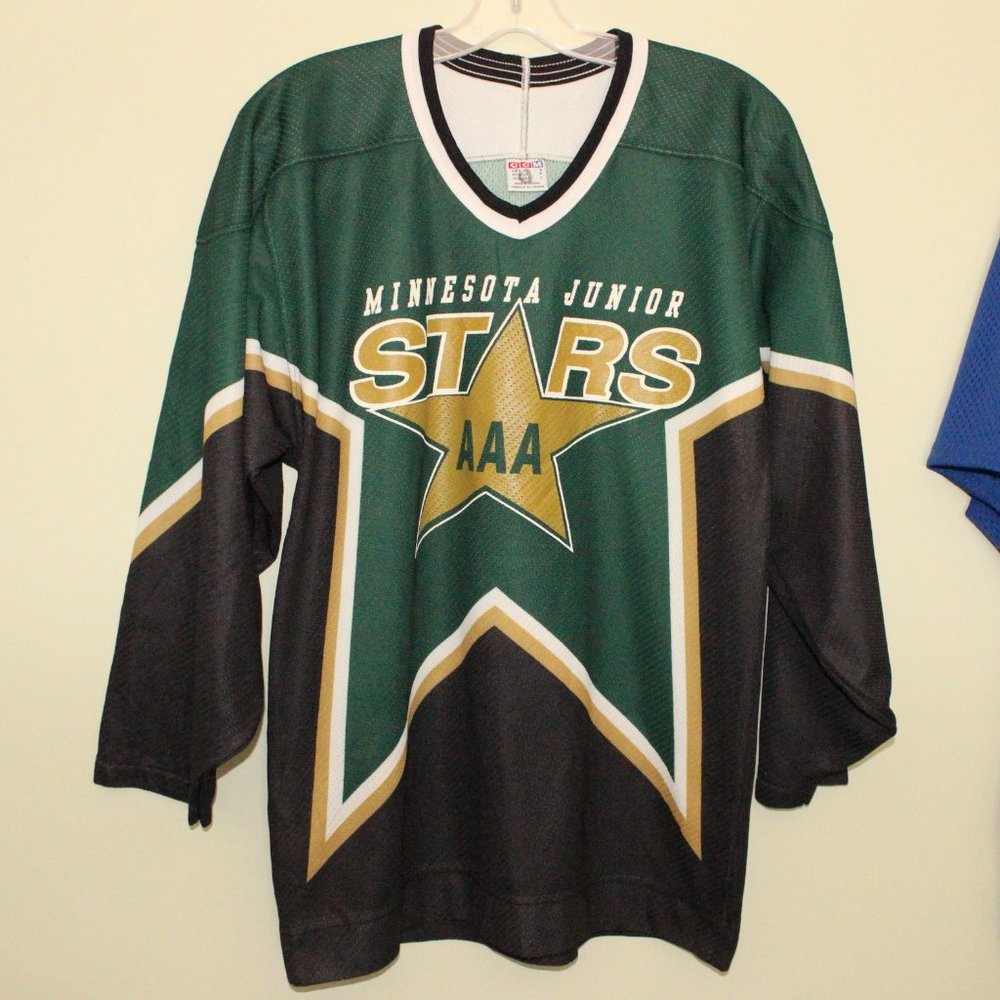 3/$88❤️vintage Minnesota North Stars Junior AAA hockey jersey #8 CCM Maska
